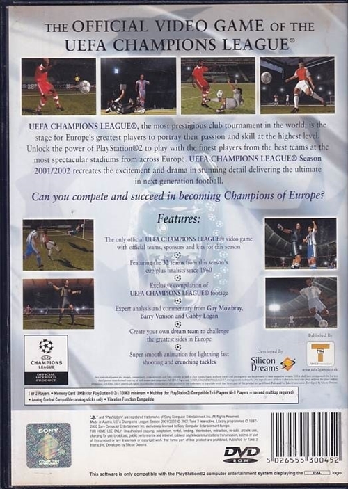UEFA Champions League 2001-2002 - PS2 (B Grade) (Genbrug)